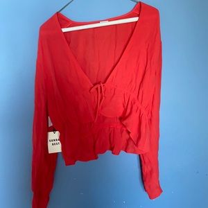ARTIZIA crop top red never worn!
